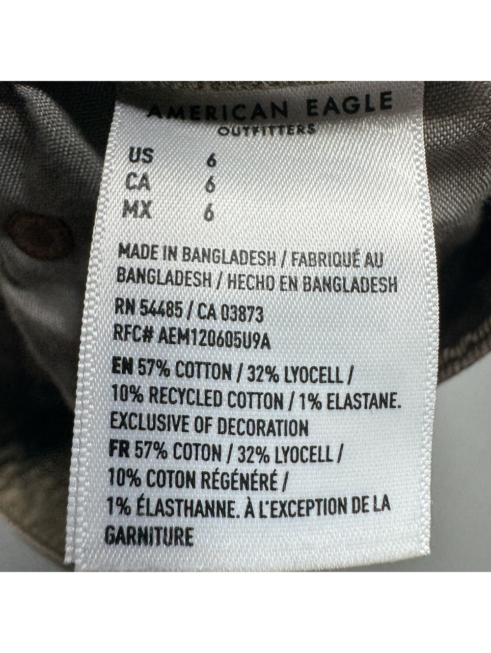 American Eagle Women Denim Shorts Cotton Brown Raw Hem Size 6 Casual - Picture 11 of 11